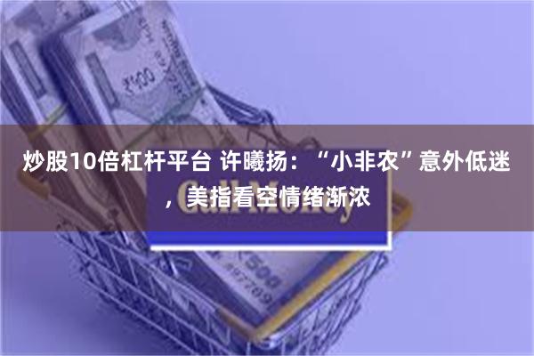 炒股10倍杠杆平台 许曦扬：“小非农”意外低迷，美指看空情绪渐浓
