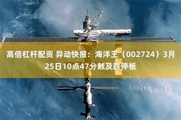 高倍杠杆配资 异动快报：海洋王（002724）3月25日10点47分触及跌停板