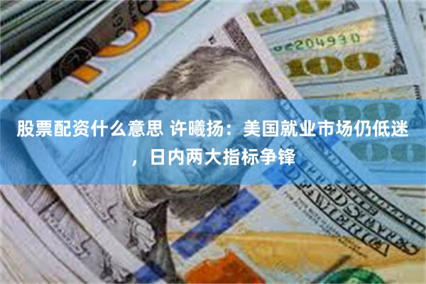 股票配资什么意思 许曦扬：美国就业市场仍低迷，日内两大指标争锋