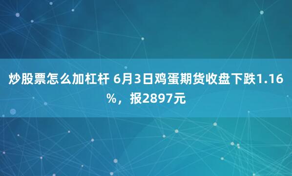 炒股票怎么加杠杆 6月3日鸡蛋期货收盘下跌1.16%，报2897元