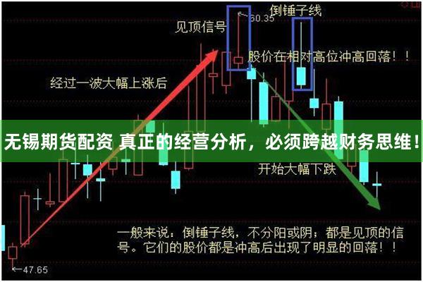 无锡期货配资 真正的经营分析，必须跨越财务思维！